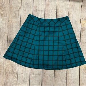 The Limited Green Blue Stripe Size Small Mini Skirt